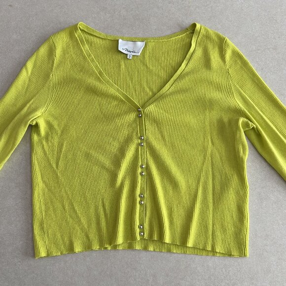 3.1 Phillip Lim Picot Stitch Cotton Wool Cardigan ALT ASO True Beauty - Picture 4 of 11